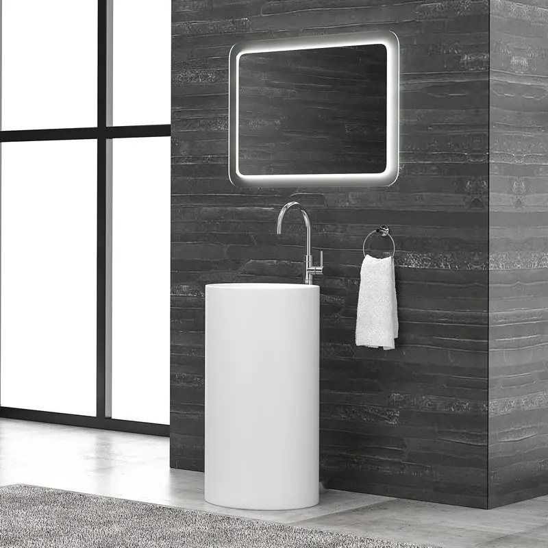 Lavabo a terra freestanding colore opaco bianco MIL-FB - KAMALU