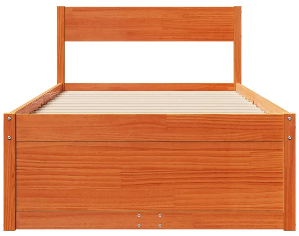 Letto senza materasso marrone cera 90x190 cm in legno di pino