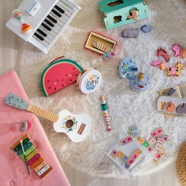 Vilac - Chitarra in legno per bambini Animali del mondo Sarah Betz