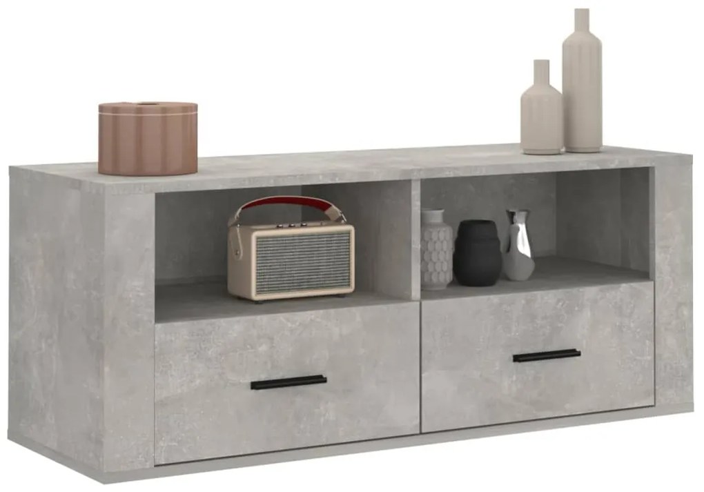 Mobile per TV Grigio Cemento 100x35x40 cm Legno Multistrato