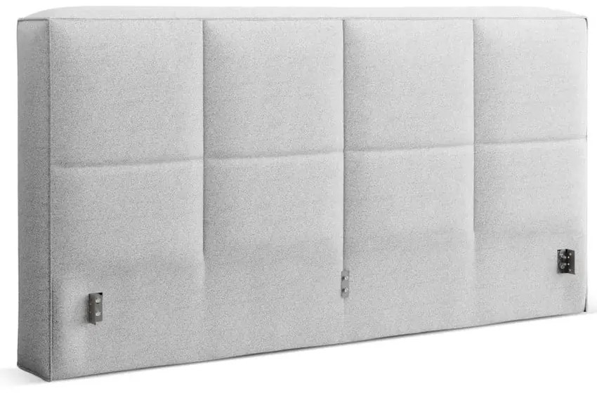 Letto matrimoniale imbottito grigio chiaro con contenitore con rete inclusa 160x200 cm Simon Darren – Micadoni