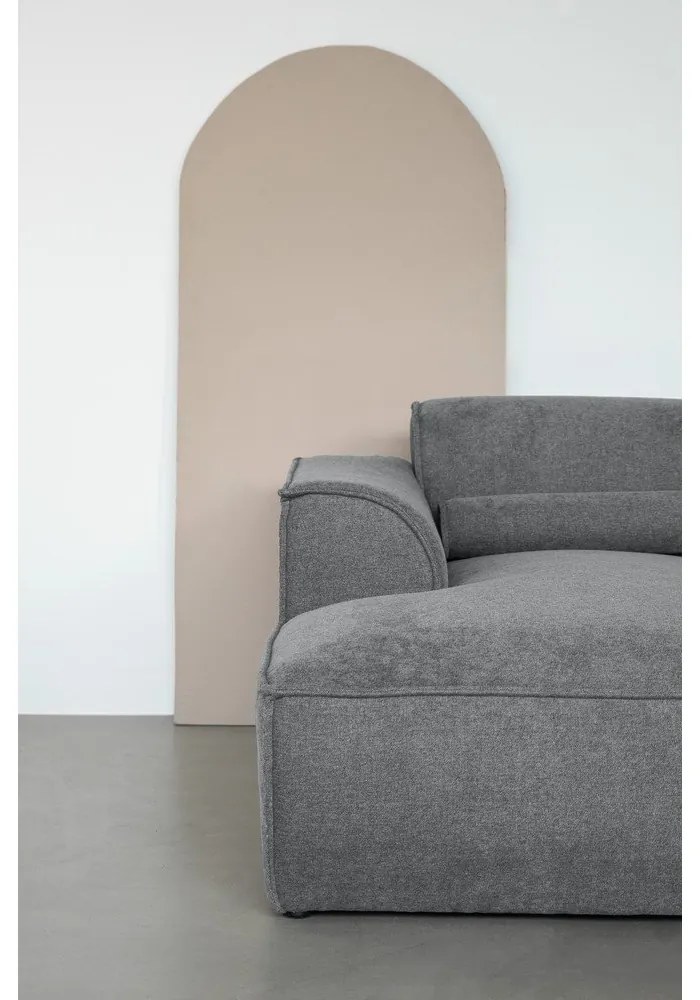 Divano componibile grigio (con penisola a sinistra) Flex Felix – Miuform