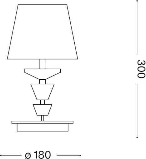 Ideal Lux - Lampada da tavolo in cristallo PEGASO 1xE14/28W/230V dorata