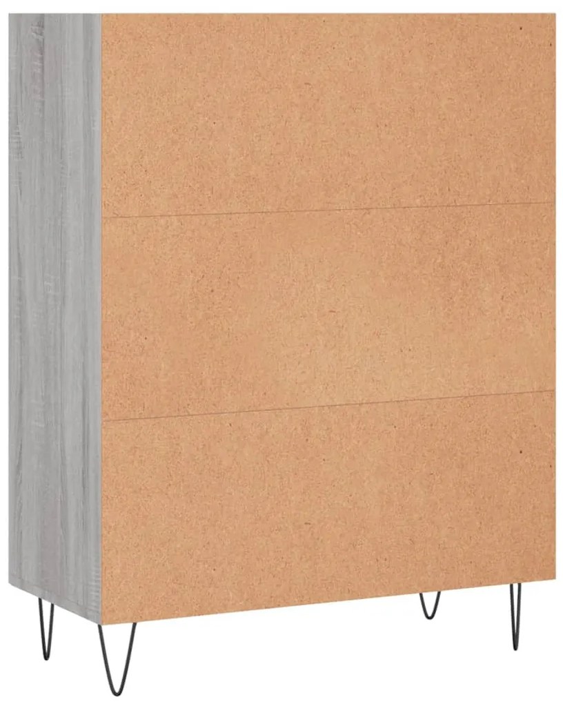 Libreria Grigio Sonoma 69,5x32,5x90 cm in Legno Multistrato