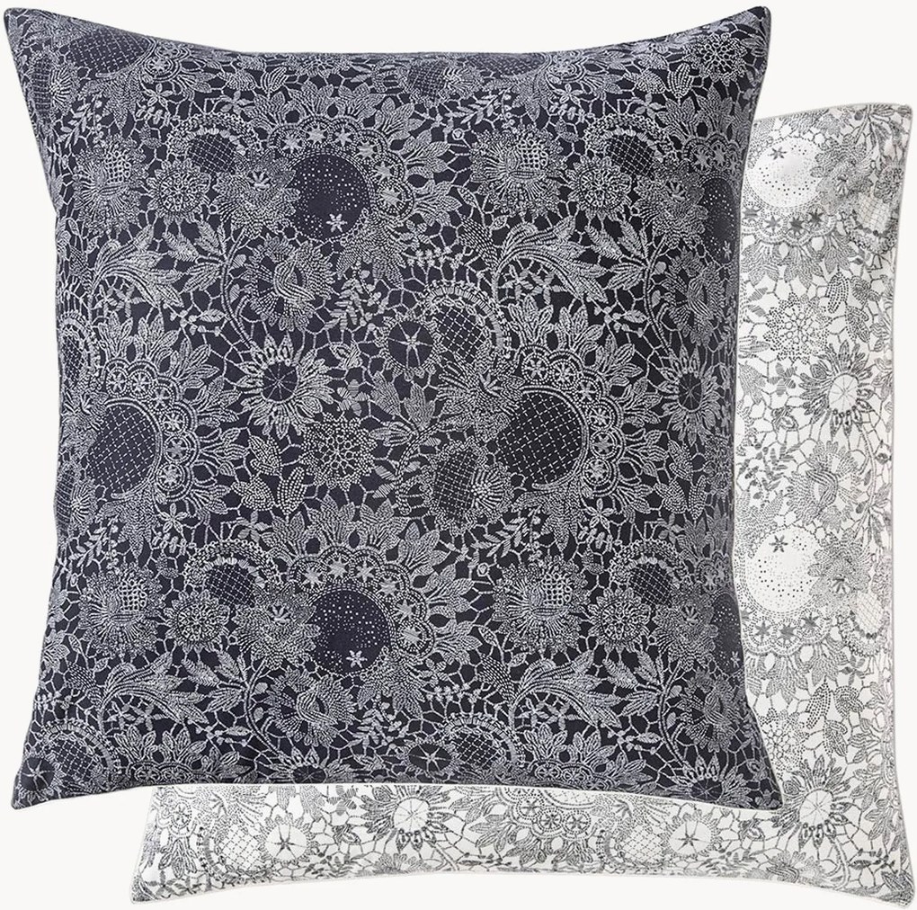 Federa reversibile in cotone percalle Guipures