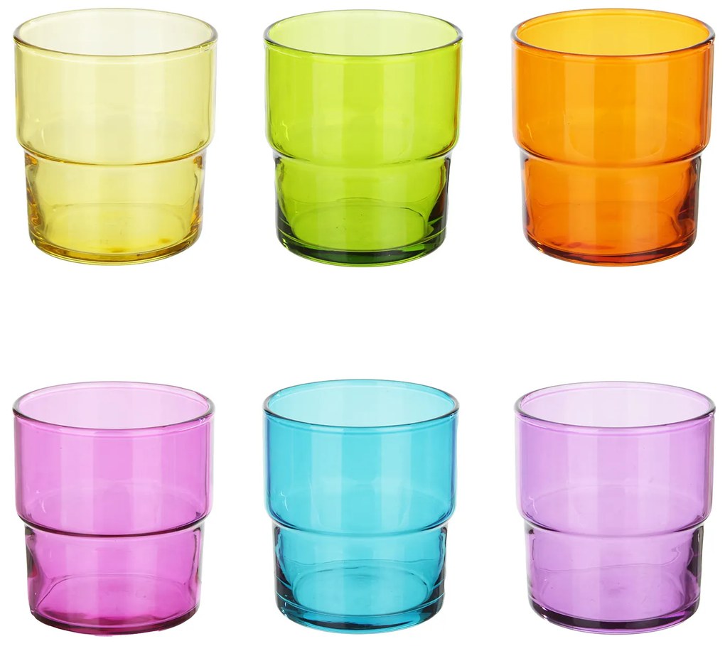 Set 6 bicchieri colorati 300 ml Hill Pasabahce