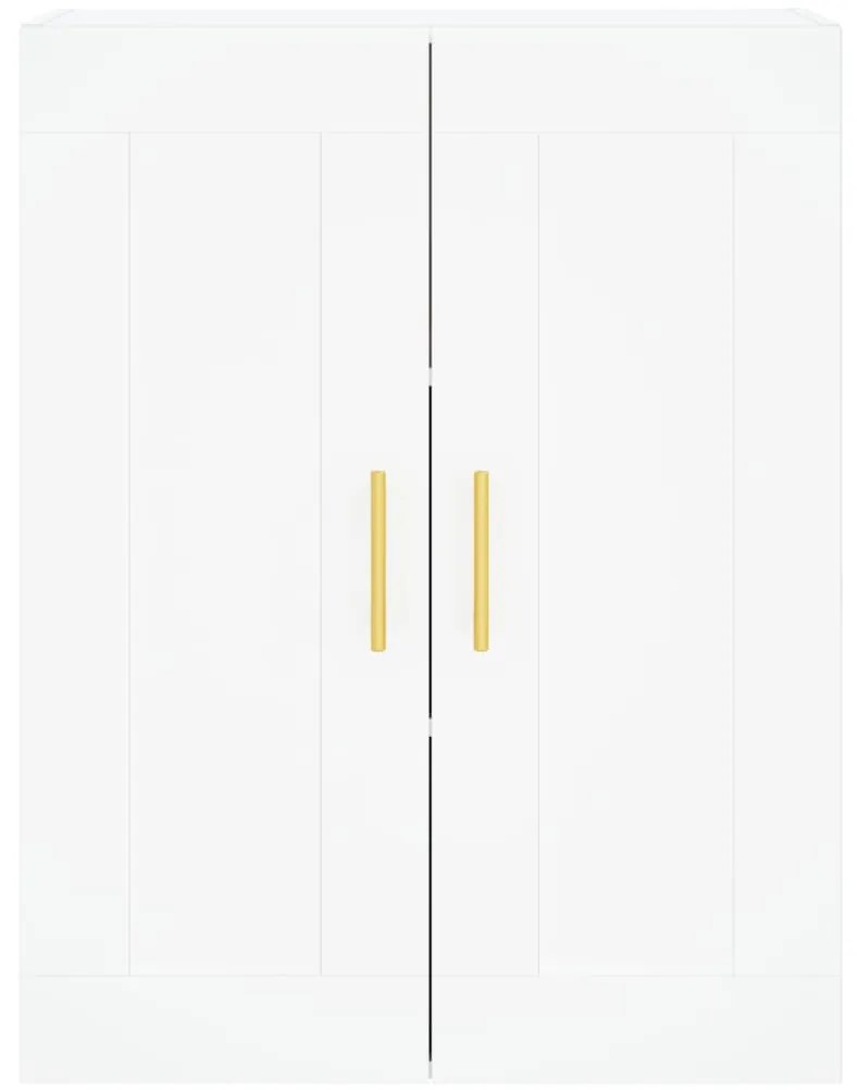 Credenza Bianca 69,5x34x180 cm in Legno Multistrato