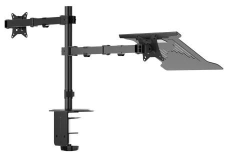 Supporto regolabile per monitor e laptop LEVANO nero
