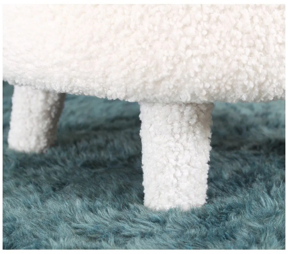 Poltrona per bambini bianca in tessuto bouclé Moouv - Artie