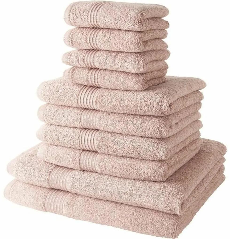 Set di asciugamani TODAY Rosa chiaro 10 Pezzi