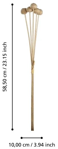 Eglo 428346 - Fiore artificiale MIADOL 58,5 cm oro