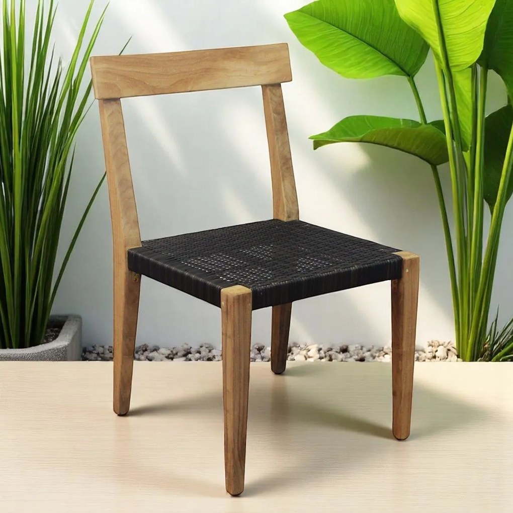 SHINDY - sedia in teak e corda