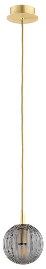Argon 8512 - Lampadario a sospensione con filo PALOMA 1xE14/7W/230V diametro 12 cm oro/nero