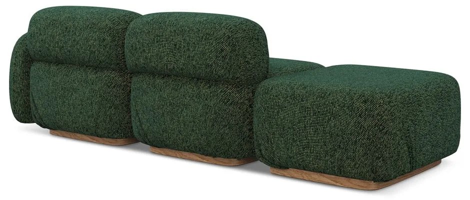 Chaise lounge componibile verde scuro (con penisola a destra) Ailani – Makamii