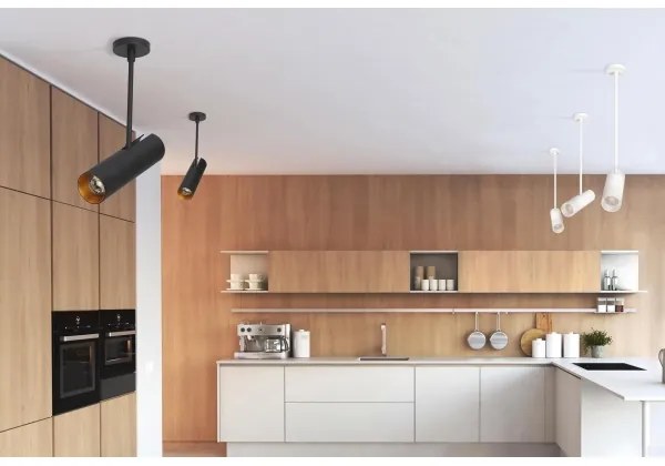 Azzardo AZ3521 - Lampadario a sospensione con supporto rigido LENS 2xGU10/35W/230V