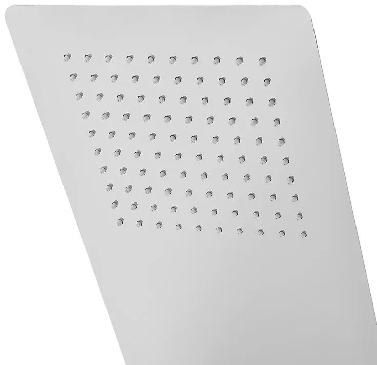 Soffione doccia a sbalzo slim 25x52 cm cromato in acciaio inox