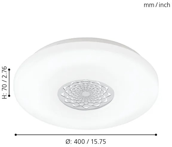 Eglo 96026 - Plafoniera LED CAPASSO 1 LED/24W/230V