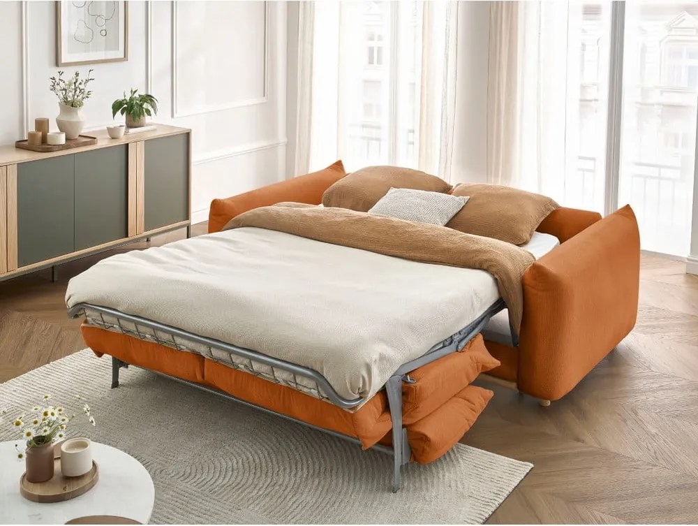 Divano arancione allungabile 214 cm Ernest – Bobochic Paris