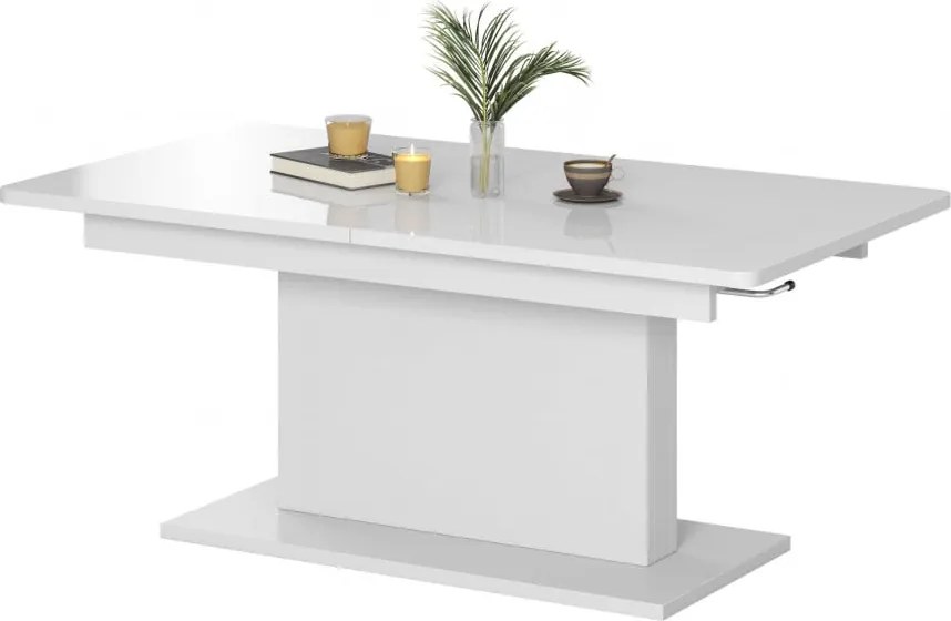 Tavolo allungabile Busetti in bianco opaco - L126-167 cm