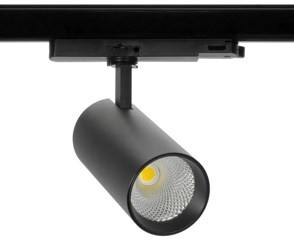 Faro LED 40W Dimmerabile 0-10V per Binario Trifase 38/60° Nero CCT Colore Bianco Variabile CCT
