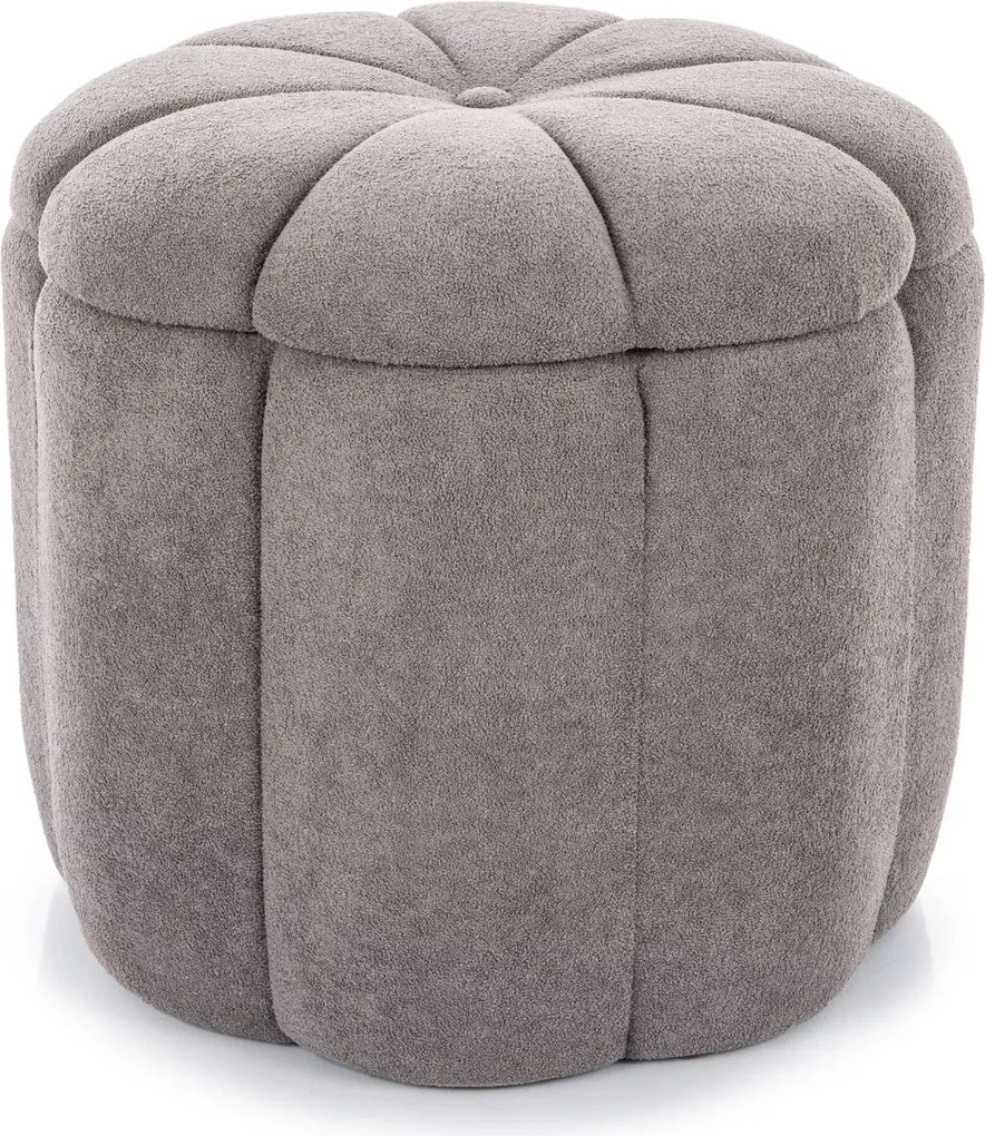 Pouf Tup grigio con contenitore – Ø45×40 cm