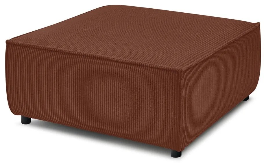 Pouf in velluto a coste color mattone Nihad modular - Bobochic Paris