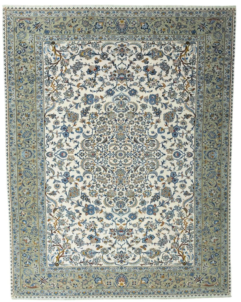 Kashan Tappeto 300x380 Beige (Iran) Annodato A Mano