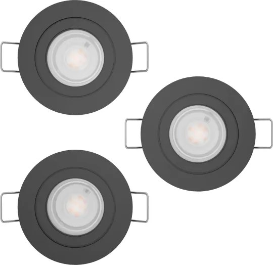 Eglo 902265 - Set da 3 faretti da incasso BARRANCO LED/4,8W/230V nero