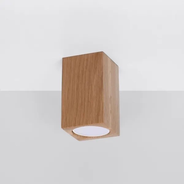 Sollux SL.1040 - Faretto KEKE 1xGU10/40W/230V 10 cm quercia