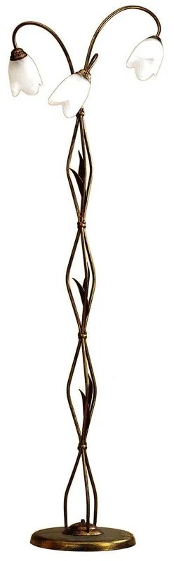 Lampada da terra Sonia bronzo, H 165 cm, E14 3xMAX18W