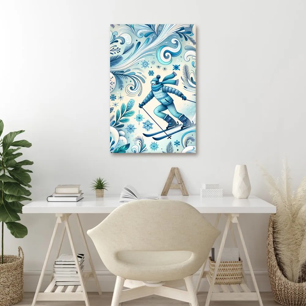 Quadro su tela – Gioia dello sci