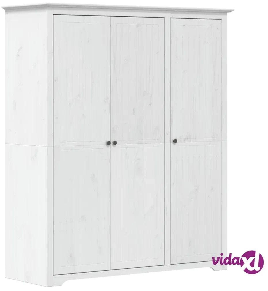 Armadio Multiuso, 2 Ante 5 Ripiani in Legno - 70x36x181 cm Bianco