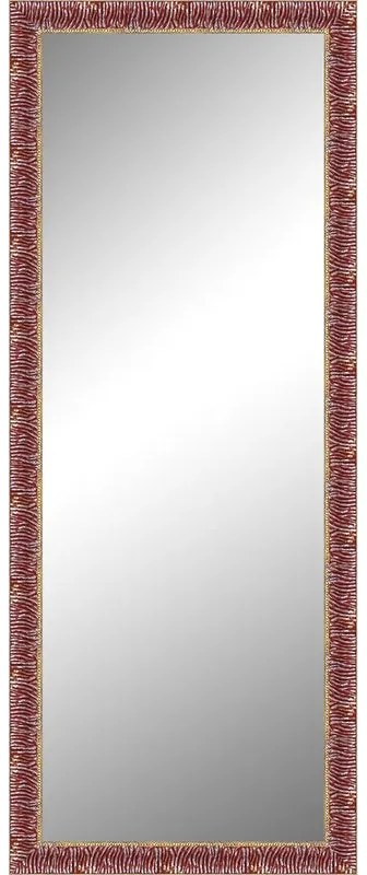 Specchio rettangolare in legno rosso 60 x 170 cm
