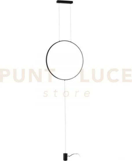 Piantana  a sospensione led portal nera 20w 2400lm cct 3000k 4000k ...