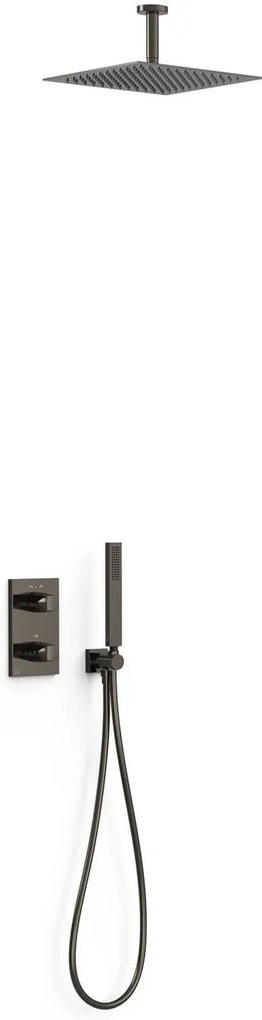 Tres Therm-Box set doccia da incasso con termostato con soffione nero 21125003KM