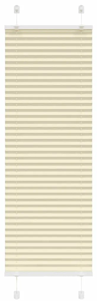 Tenda Plissettata Crema 45x100 Cm Larghezza Tessuto 44,4 Cm /