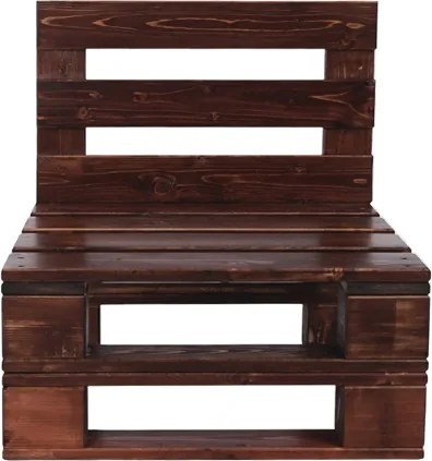 Poltrona 60x61 cm in legno di abete Noce stile pallet per taverna o giardino