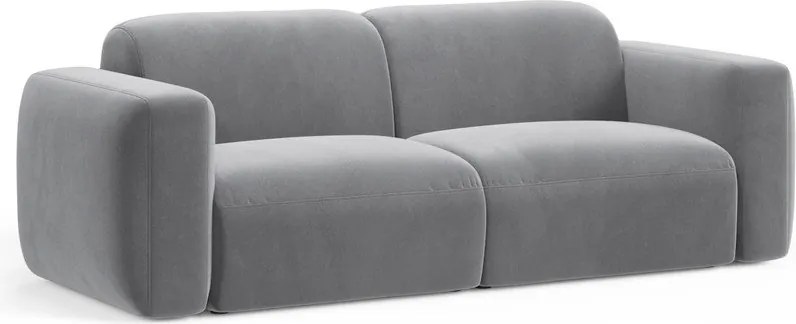 Divano grigio con rivestimento in velluto 220 cm Strino – Cosmopolitan Design