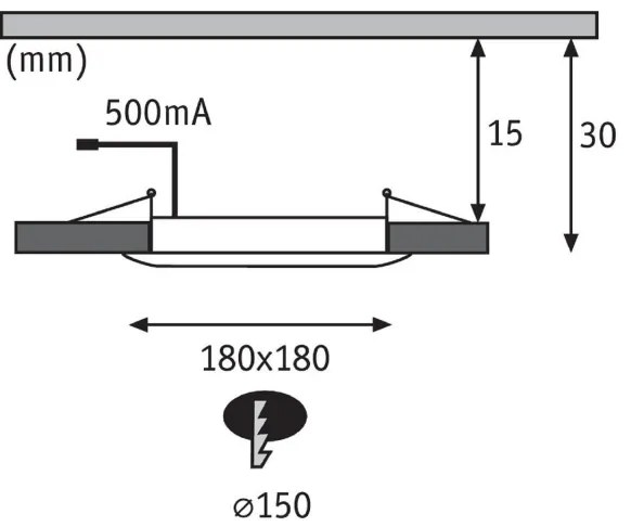 Paulmann 92802 - LED/9W IP65 Lampada da incasso per bagno WARM DIM 230V