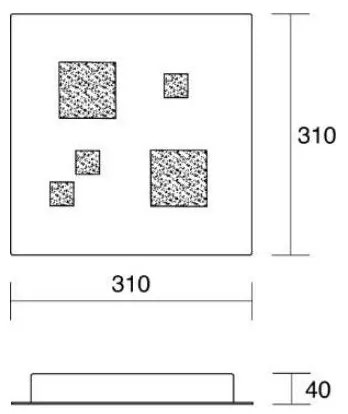 Plafoniera checker board disponibile in vari colori e misure