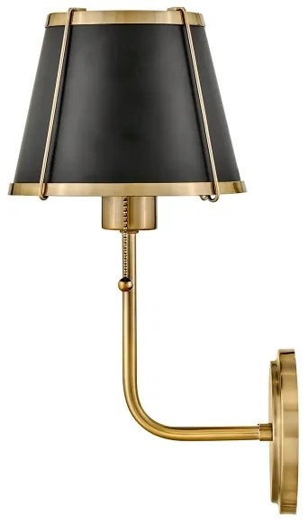 Hinkley HK-CLARKE1-BR-BK - Applique CLARKE 1xE27/40W/230V ottone/nero