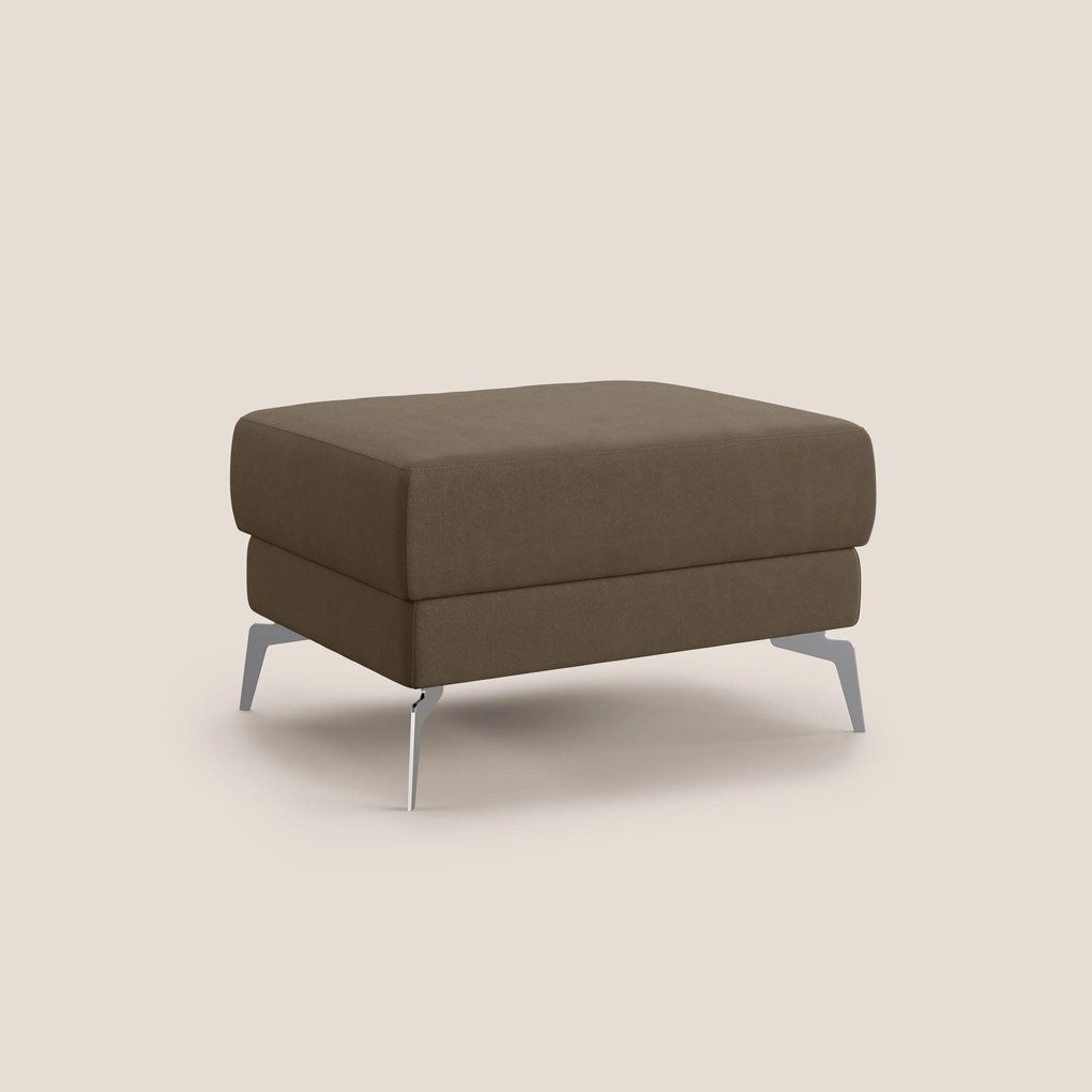 Star Pouf con piedini alti in microfibra impermeabile T11 marrone