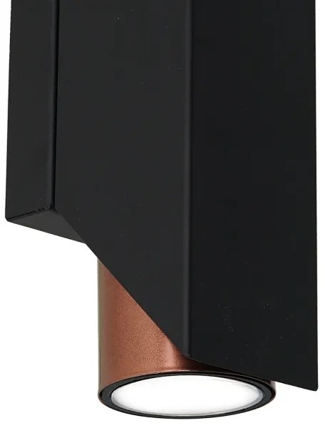 Applique WALL 2xGU10/8W/230V nero/rame