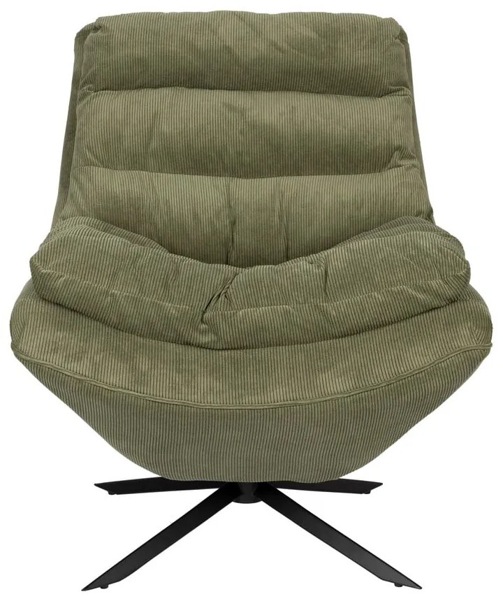 Poltrona in velluto verde Vince - Dutchbone