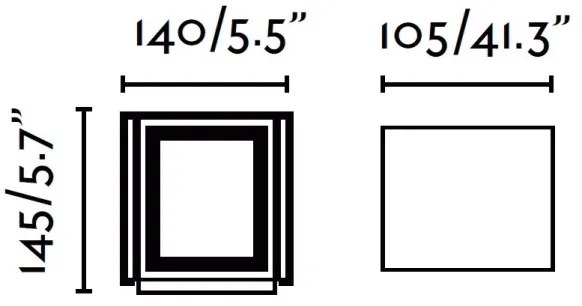 FARO 70637 - Applique a LED da esterno OLAN 2xLED/3W/230V IP54