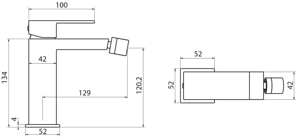 New Line M5 Miscelatore Per Bidet Con Cartuccia In Ceramica Cromo