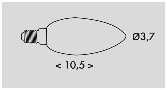 Ecolite LED2W-RETRO/C37/E14 - Lampadina LED RETRO C37 E14/2W/230V 3000K 320lm