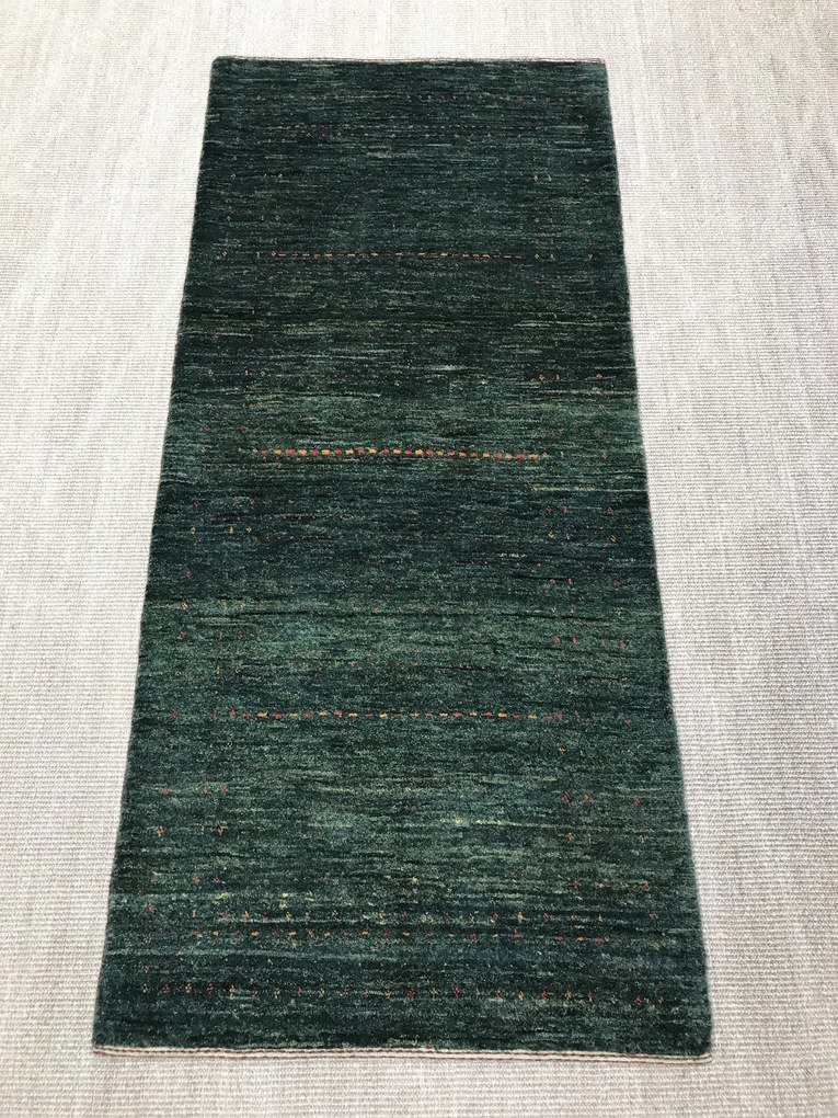 Loribaft Tappeto 190x80 Verde (Iran) Annodato A Mano