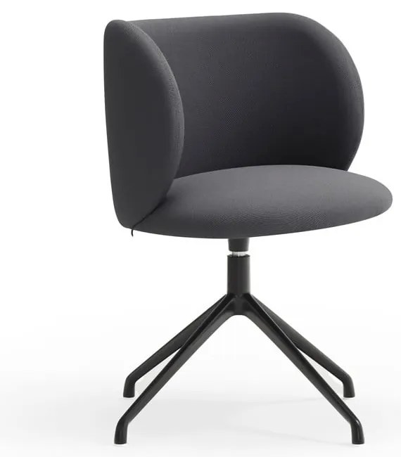 Sedia da pranzo grigio scuro in imbottito Mogi – Teulat