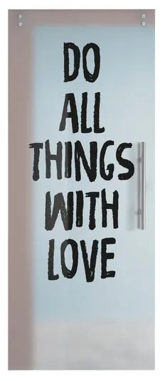 Anta per porta scorrevole Love in vetro nero, L 88 x H 215 cm spessore 10 mm, apertura sinistra